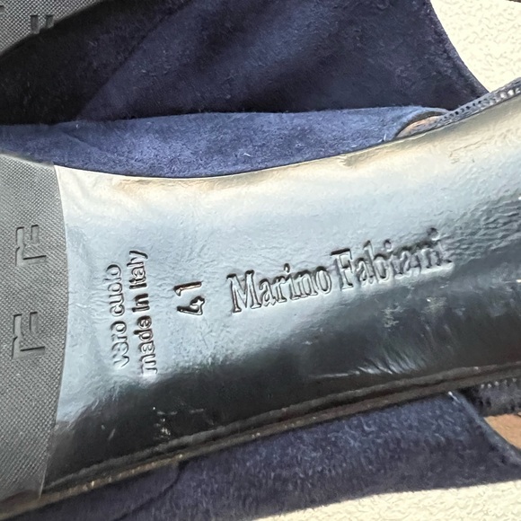 Authentic Marino Fabiani Italian Designer Blue Heel Sandals Shoes Sz 41, 11 - Picture 6 of 8